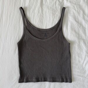 Brandy Melville Dark Grey Beyonca Tank Top